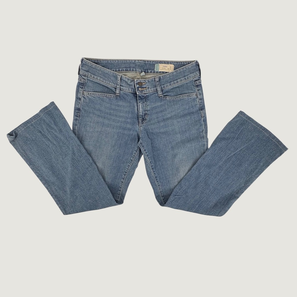 Gap Bootcut Jeans Women 8R Blue Curvy Stretch Medium Wash Double Button